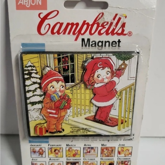 CAMPBELL'S Kids Vintage 3D Magnets November & December 1996 NIP + Tin Tray - Picture 2 of 7